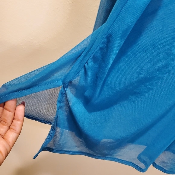 New York & Company 100% Nylon transparent blouse size M - Picture 8 of 10